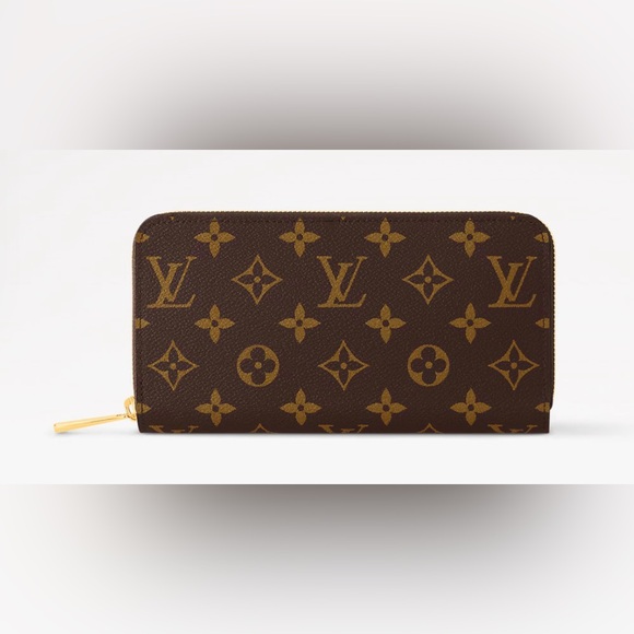 Louis Vuitton AUTHENTIC Monogram Canvas Wallet in Brown and Gold With Box